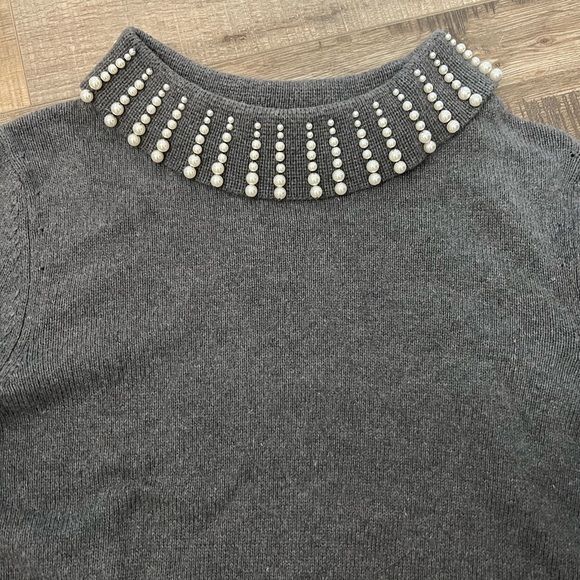 Talbots Sweaters - Talbots Sabrina cashmere blend tunic sweater with faux pearl cowl neck sz S